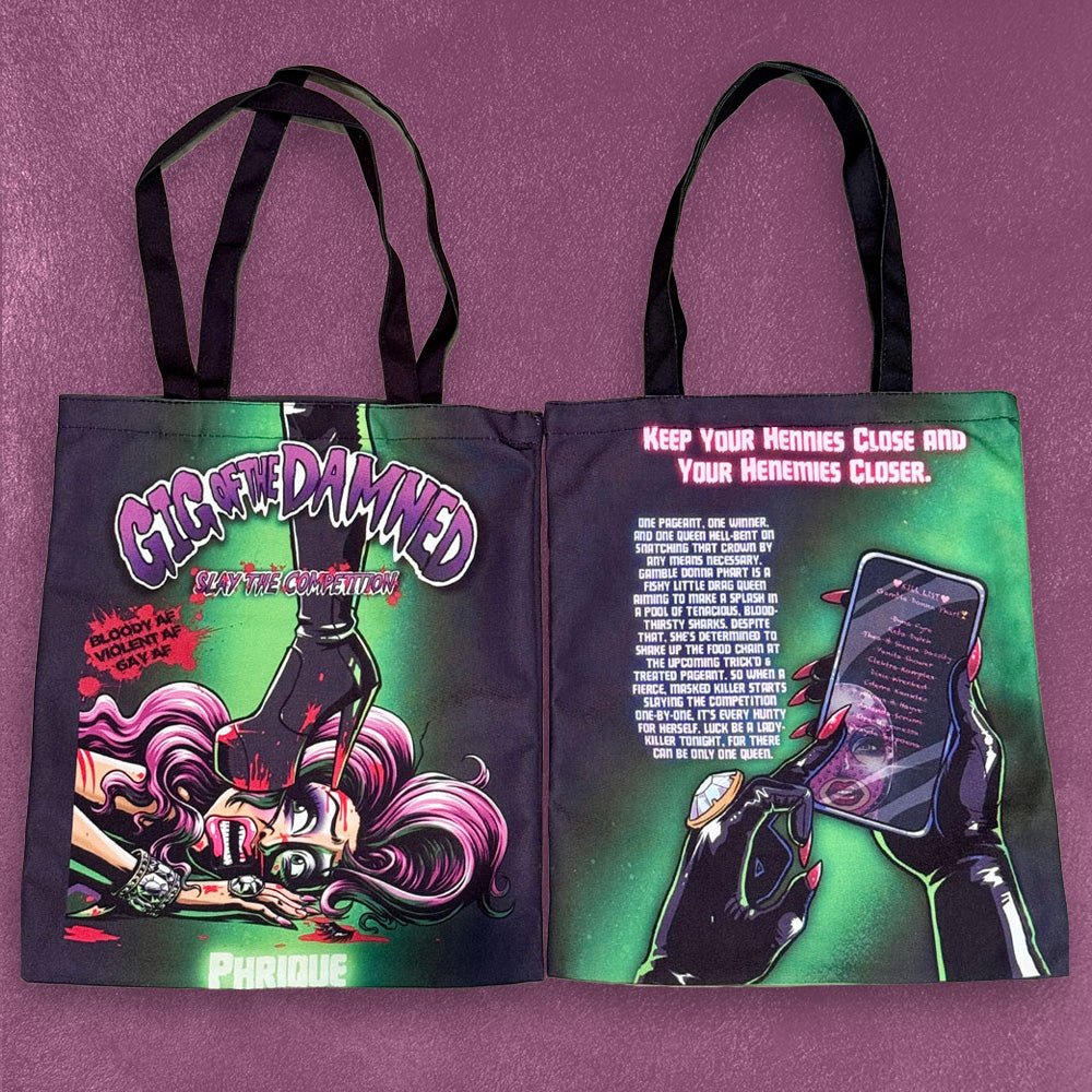 Custom Sublimated Tote Bags, Full-Color All-Over Print — reverse side and backing detail