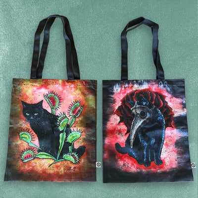 Custom Sublimated Tote Bags, Full-Color All-Over Print — close-up detail view
