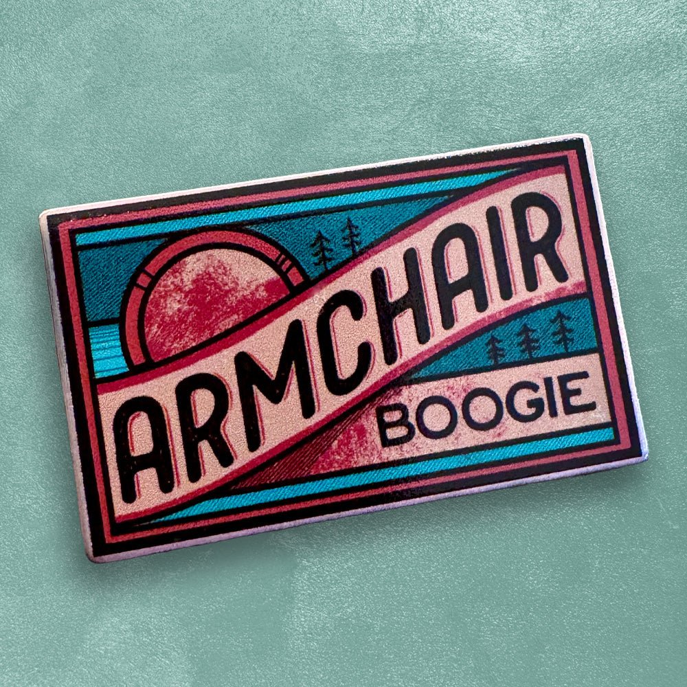 Custom UV Printed Pins, Full Color — reverse side and backing detail