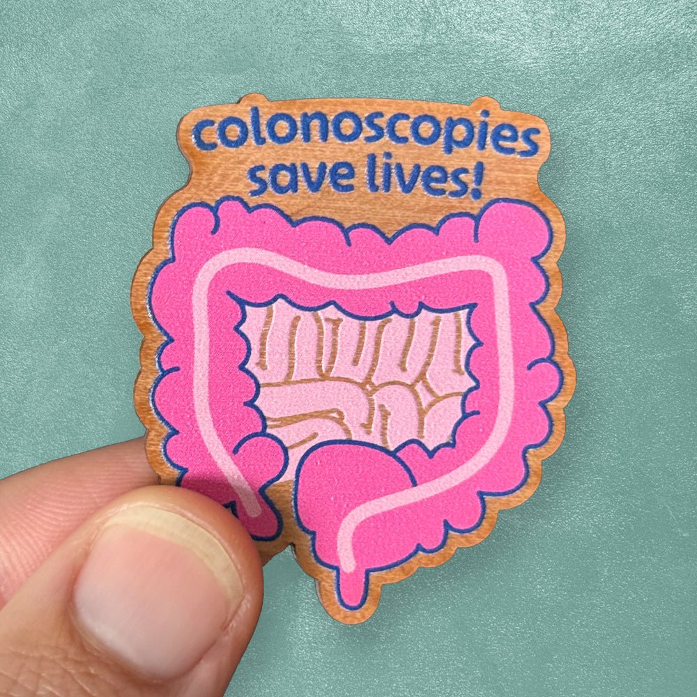 Custom UV Printed Wooden Pins, Made in USA — close-up detail view