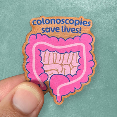 Custom UV Printed Wooden Pins, Made in USA — close-up detail view