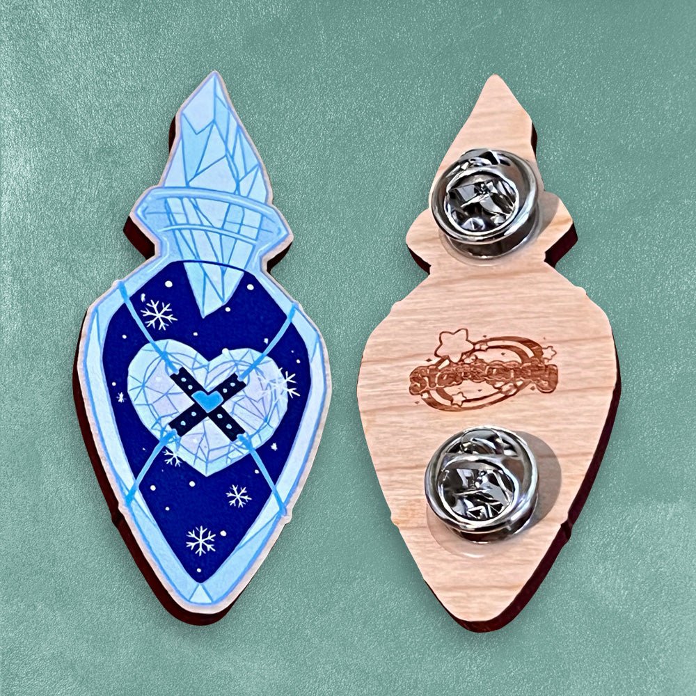 Custom UV Printed Wooden Pins, Made in USA 