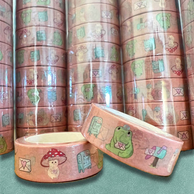 Custom Washi Tape, Full Color CMYK, 10m Rolls — reverse side and backing detail