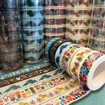 Custom Washi Tape, Full Color CMYK, 10m Rolls — production sample