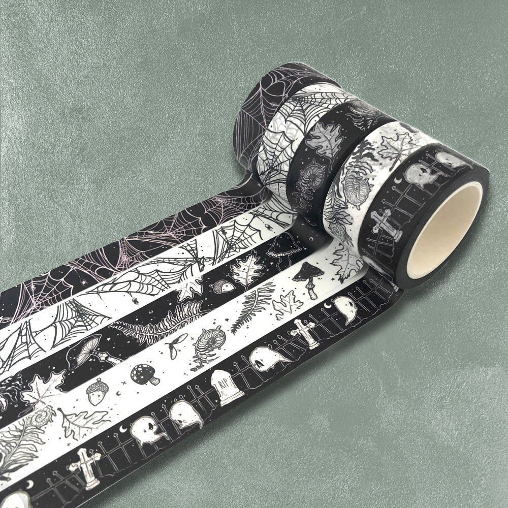 Custom Washi Tape, Full Color CMYK, 10m Rolls — color and finish variations