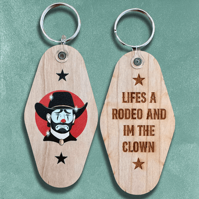 Custom Wooden Motel Keychains, Made in USA