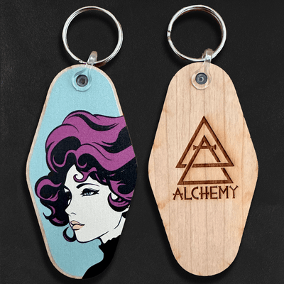 Custom Wooden Motel Keychains, Made in USA — production sample