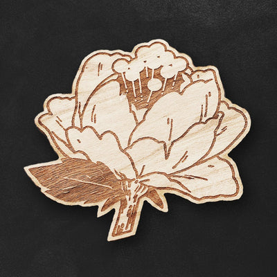Custom Wooden Pins, Made in USA, Sustainable Cherry Wood