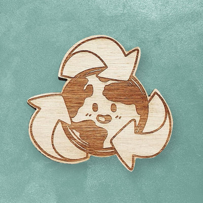 Custom Wooden Pins, Made in USA, Sustainable Cherry Wood — packaging detail