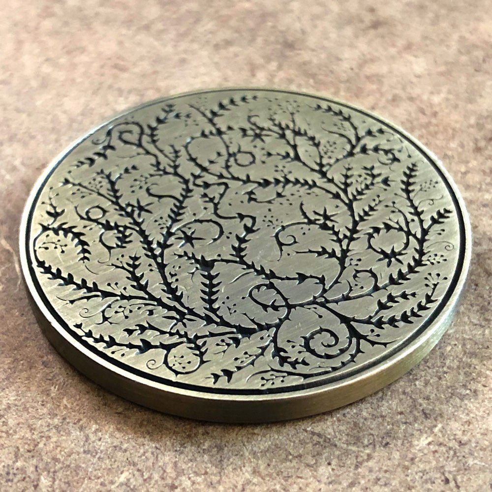 Custom 2D Challenge Coins, Double-Sided — close-up detail view