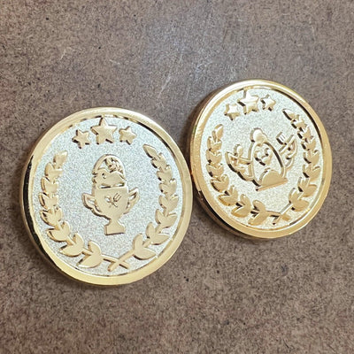 Custom 2D Challenge Coins, Double-Sided — full color print example