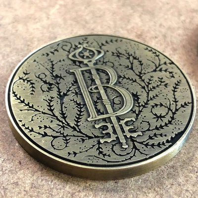 Custom 2D Challenge Coins, Double-Sided — production sample