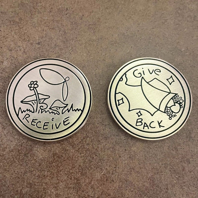 Custom 2D Challenge Coins, Double-Sided — color and finish variations