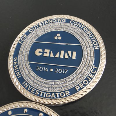 Custom 2D Challenge Coins, Double-Sided — material and construction detail