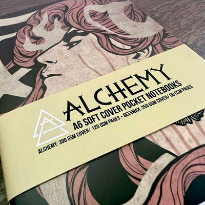 Custom A6 Pocket Notebooks, Stitch-Bound — design layout sample
