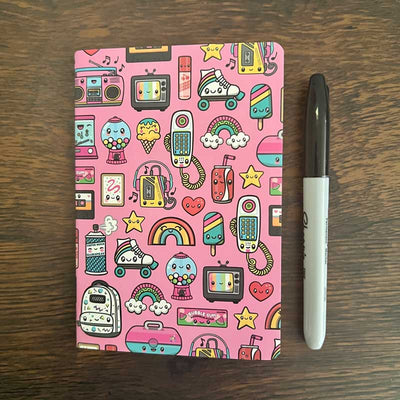 Custom A6 Pocket Notebooks, Stitch-Bound — branding and personalization example