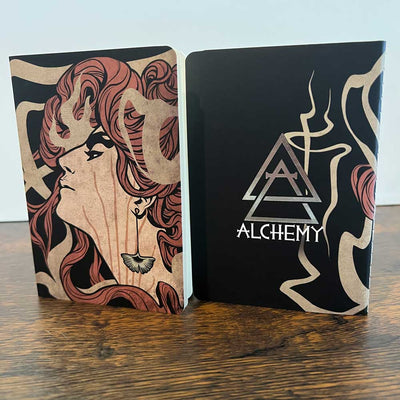 A6 Notebook Example Set, 2 Pack with Custom Wrapper — close-up detail view