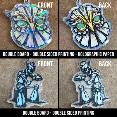 Custom Acrylic Charms, Two-Sided Print — variant style example