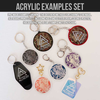 Custom Acrylic Charms Sample Pack, 7 Pieces