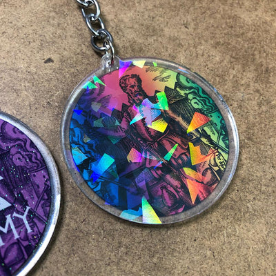Custom Acrylic Charms Sample Pack, 7 Pieces — finish and texture detail