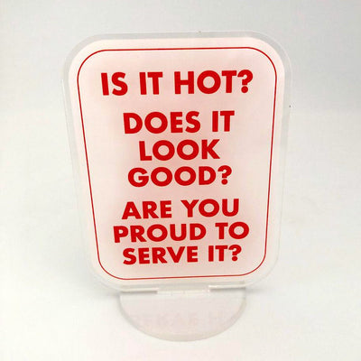 Custom Single-Sided Acrylic Standees with Base — reverse side and backing detail