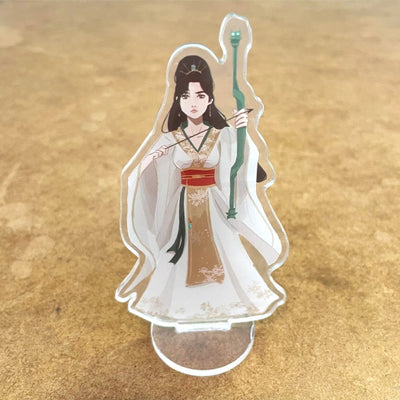 Custom Single-Sided Acrylic Standees with Base — color and finish variations