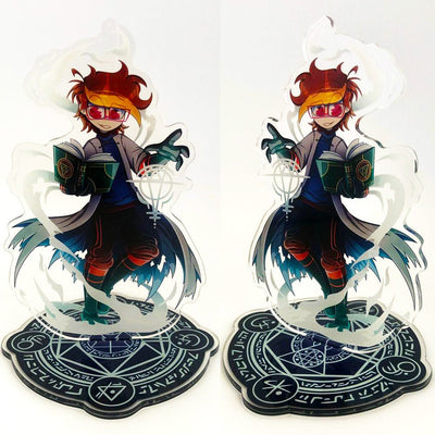 Custom Two-Sided Acrylic Standees with Base — full color print example