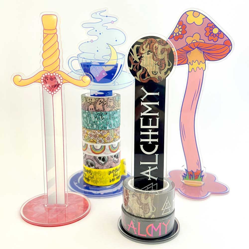 Custom Acrylic Washi Tape Stand for Display — scale and sizing reference