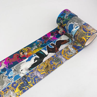 Custom Foil Washi Tape, Metallic Accents — full color print example