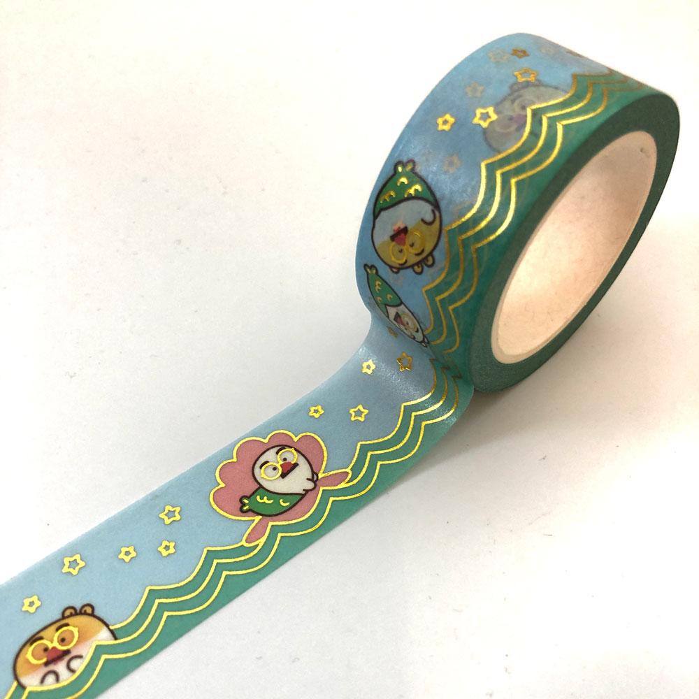 Custom Foil Washi Tape, Metallic Accents — material and construction detail