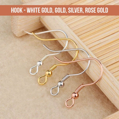 Custom Hard Enamel Earrings, Smooth Polished Finish — full color print example