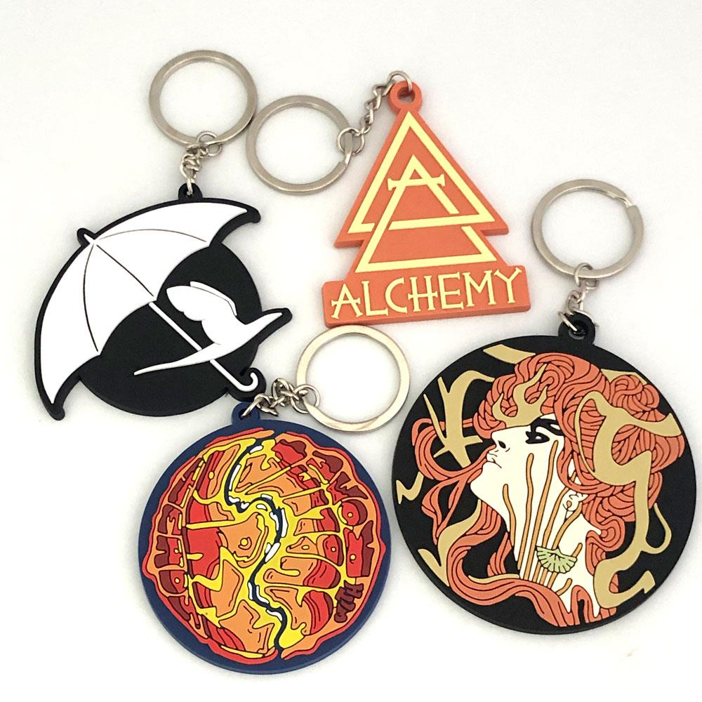 Custom PVC Keychains, 2D and 3D — mounting and display reference