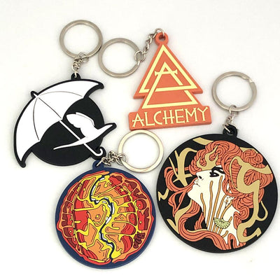 Custom PVC Keychains, 2D and 3D — mounting and display reference