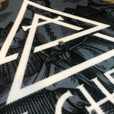 Custom Sublimated Vinyl Record Slip Mats, Full Color — finish and texture detail