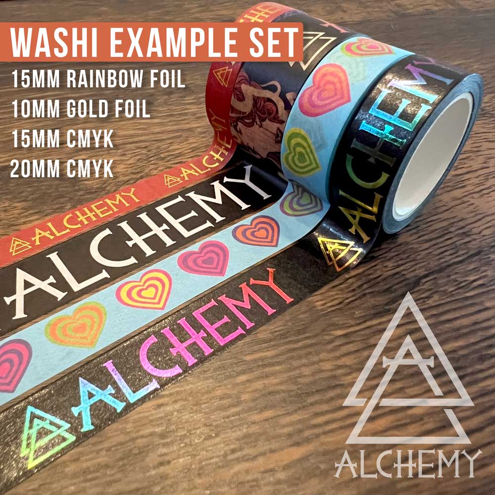 Custom Washi Tape Sample Pack, 4 Styles